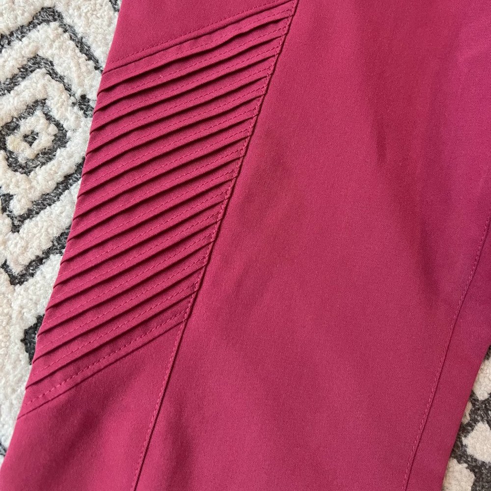 JAANUU Slim Fit Moto Scrub Pants, size XL, Pink